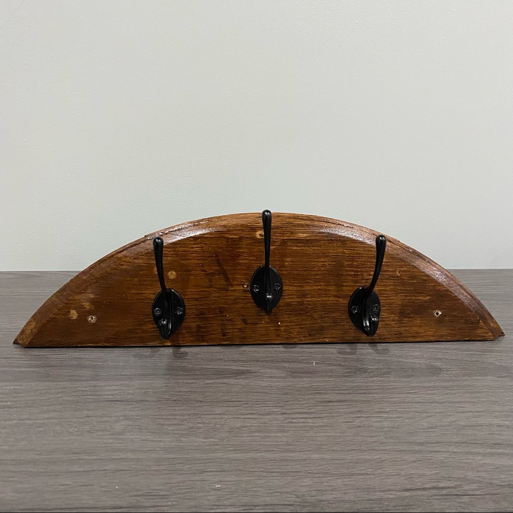 Kentucky bourbon barrel coat rack